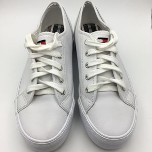 VTG Tommy Hilfiger WOMENS White Platform Sneakers